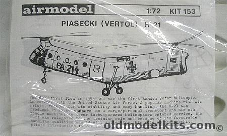 Airmodel 1/72 Piasecki H-21, 153 plastic model kit